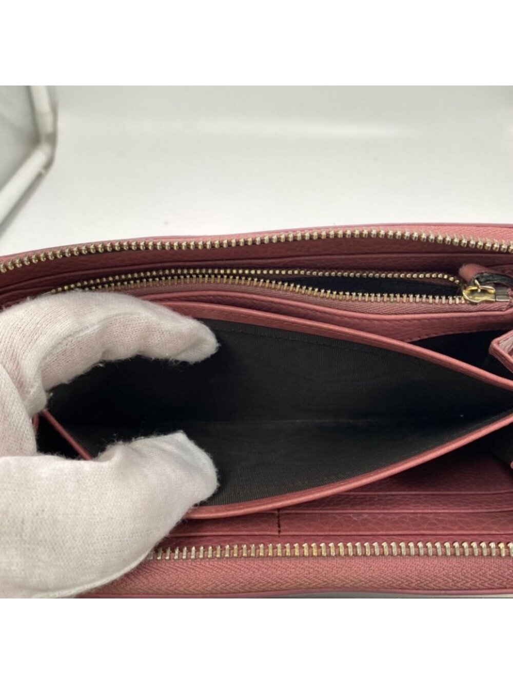 Gucci Wallet GG Marmont Leather Pink Round - Picture 9 of 16